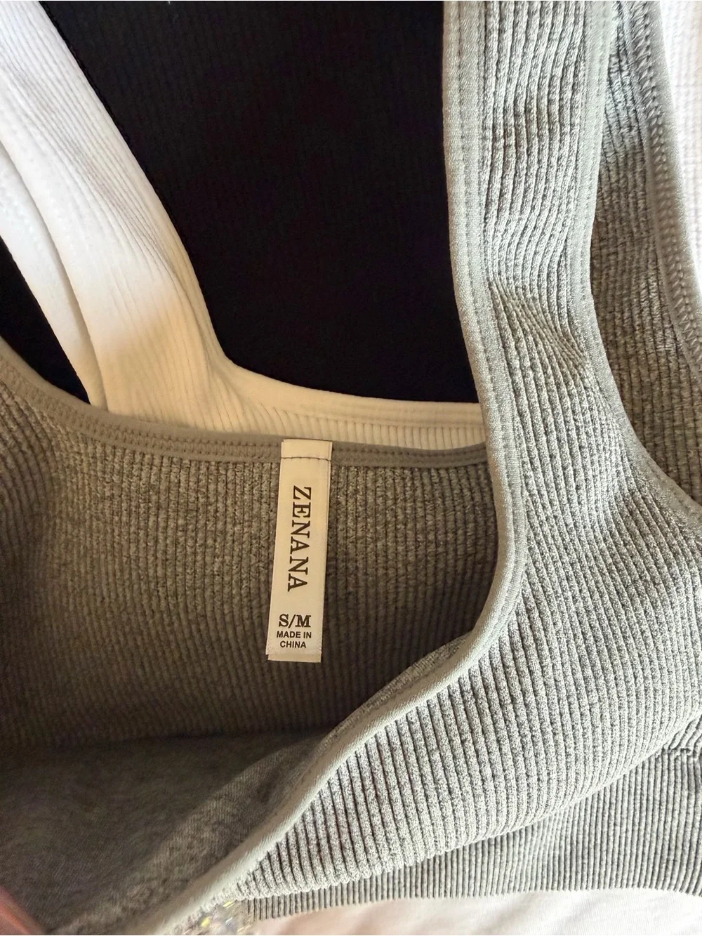 5 x ZENANA Ribbed Cropped Tanks/Sports Bras S/M Super Stretchy & Comfy Brand New